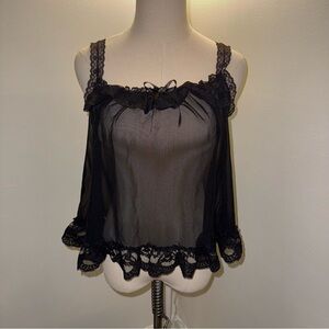 Victoria's Secret Black Lace Chemise